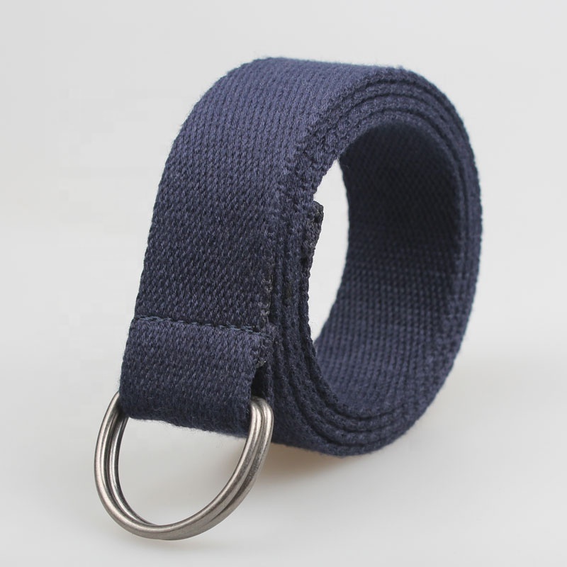 Canvas Web Belt D Ring Buckle for Men & Women Belt