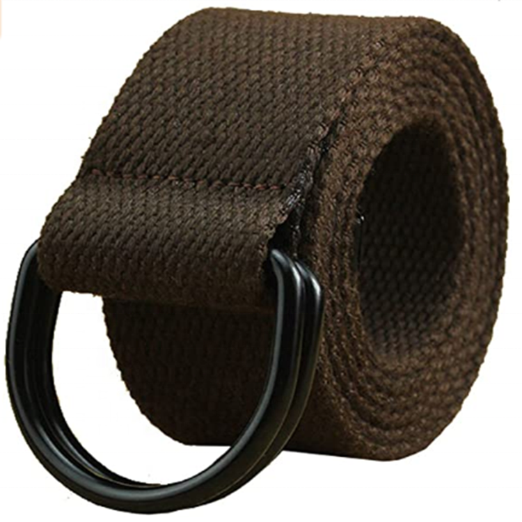 Canvas Web Belt D Ring Buckle for Men & Women Belt