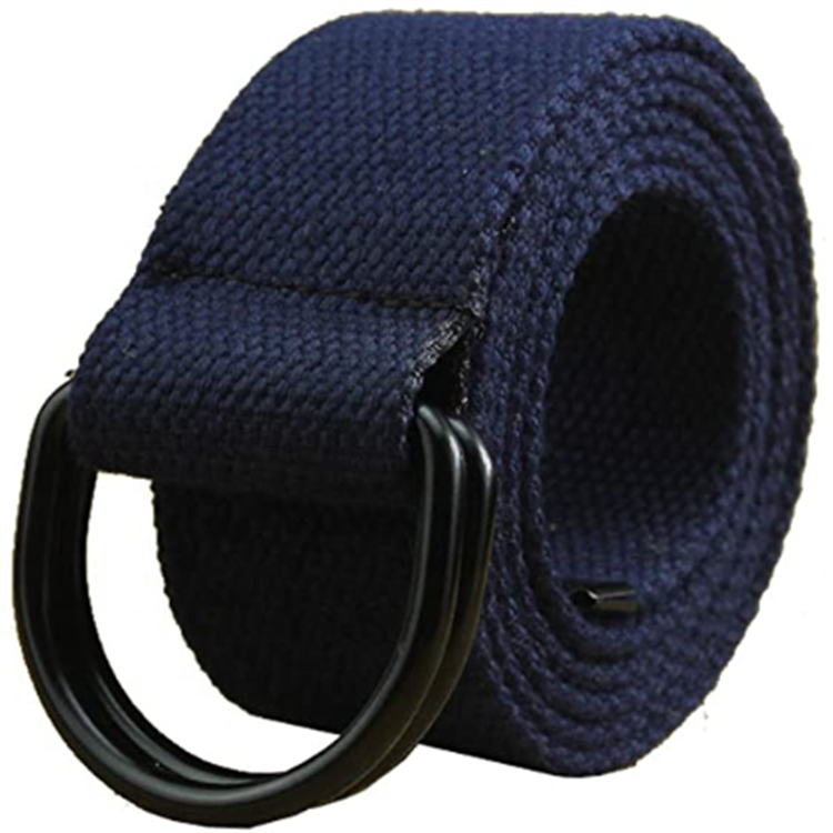 Canvas Web Belt D Ring Buckle for Men & Women Belt