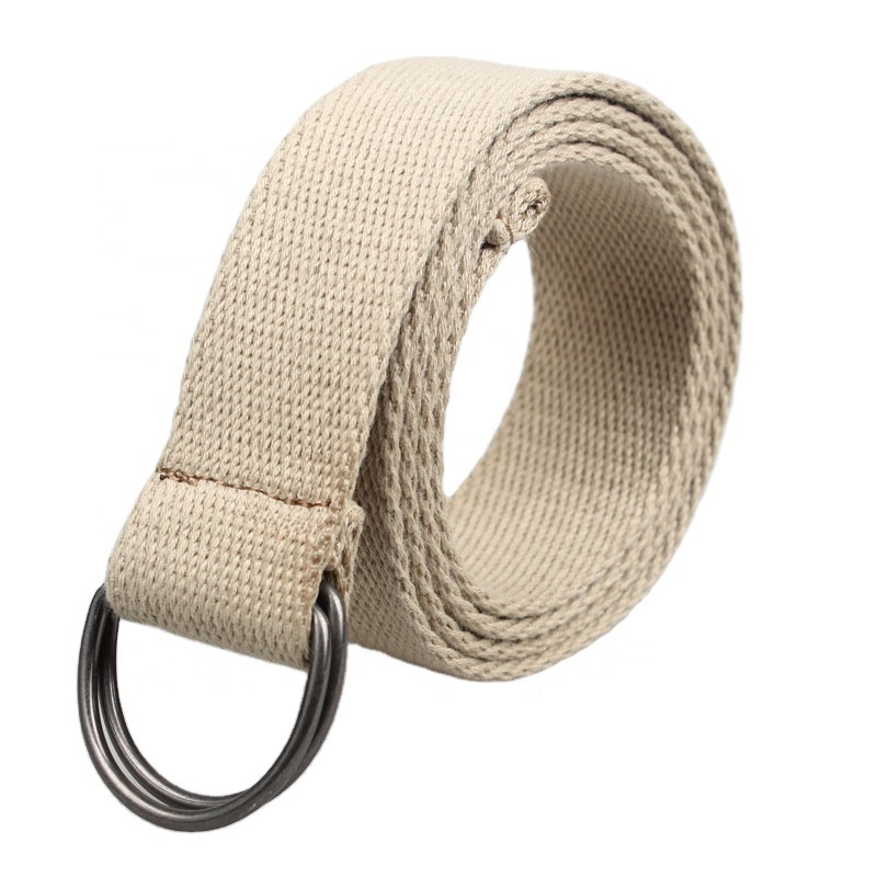 Canvas Web Belt D Ring Buckle for Men & Women Belt