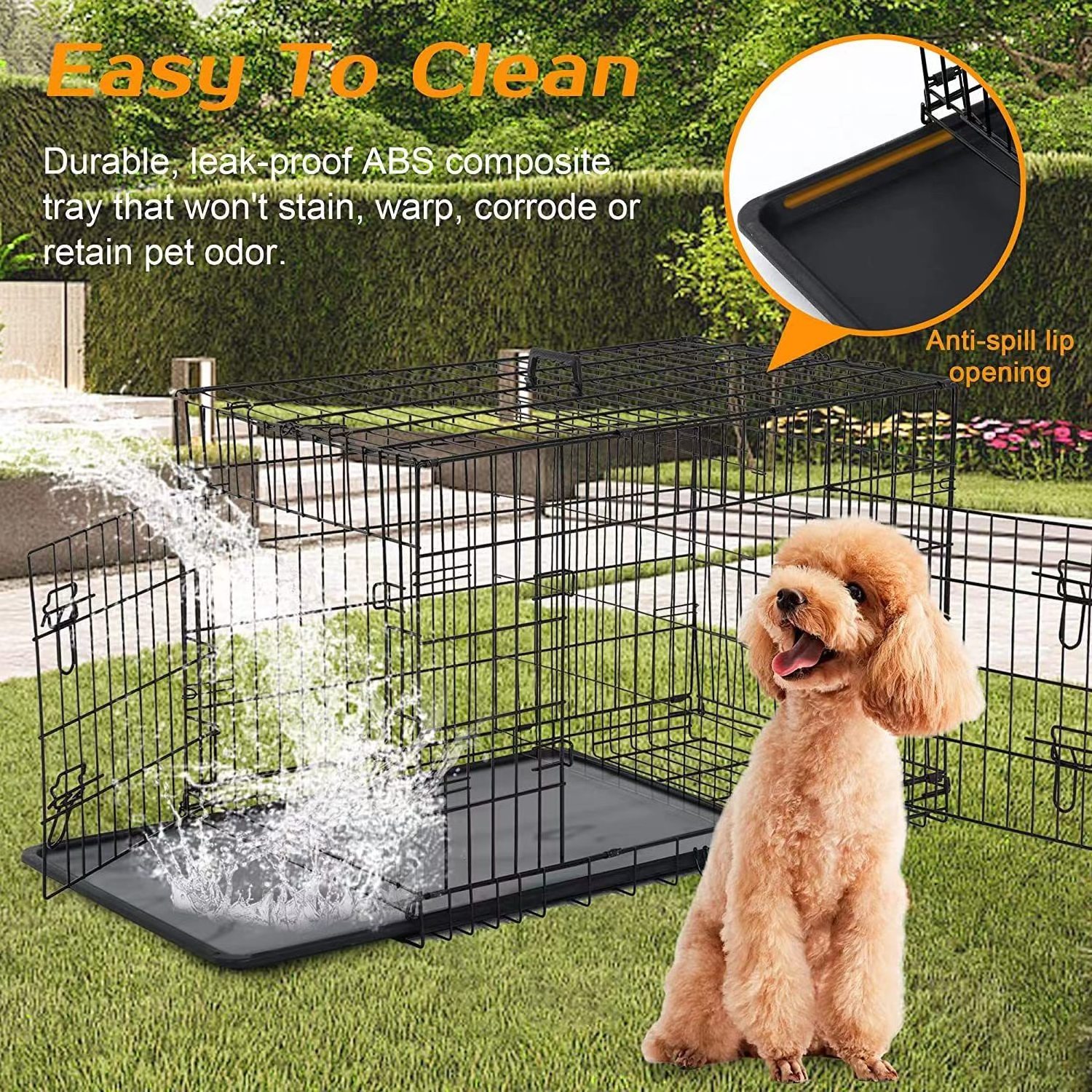 Dog Boarding Kennel Wholesale Popular Portable Professional Metal Dog Kennel Dog Cage With Wheels