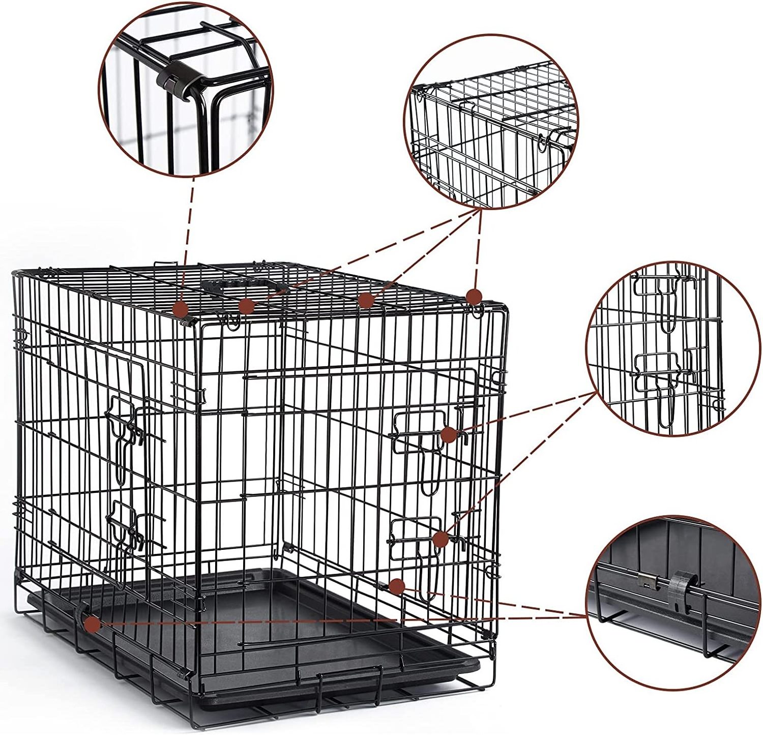 Dog Boarding Kennel Wholesale Popular Portable Professional Metal Dog Kennel Dog Cage With Wheels