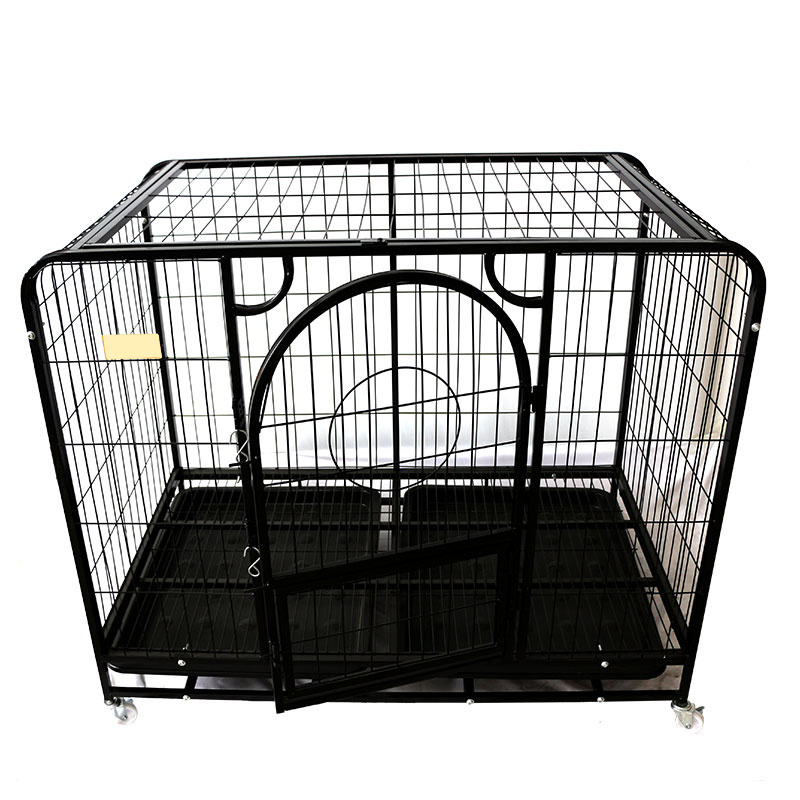 Cage Dogs Wire Metal Kennel Cages with Tray Dog Crate Cage with Wheels