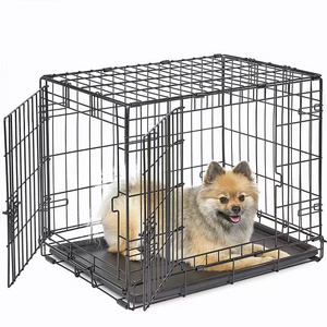 Foldable Collapsible Metal Large Metal Kennels Stackable Dog Cages For Large Dog Wholesale Dog Crate