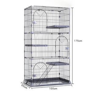 Hot sale pet cat cage collapsible pet wire cages indoor three layers cat kennel for sale