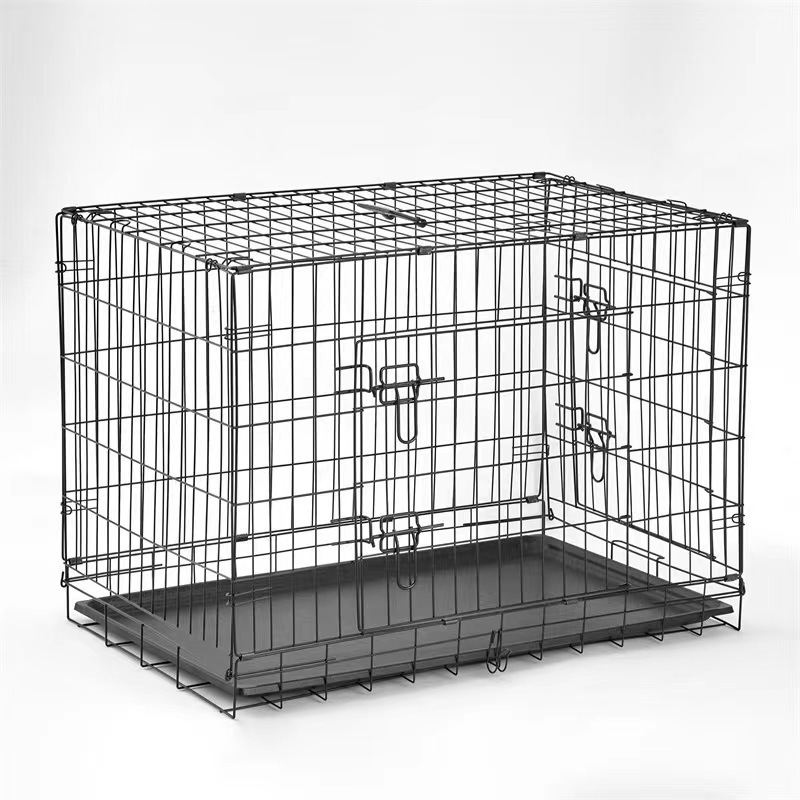 Foldable Collapsible Metal Large Metal Kennels Stackable Dog Cages For Large Dog Wholesale Dog Crate