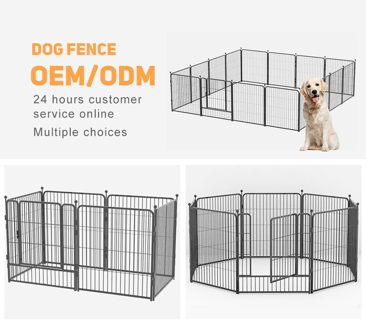 Heavy Duty Pet Playpen Dog Exercise Pen Expandable Pet Crate Foldable Metal Dog Fence