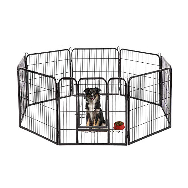 Heavy Duty Pet Playpen Dog Exercise Pen Expandable Pet Crate Foldable Metal Dog Fence