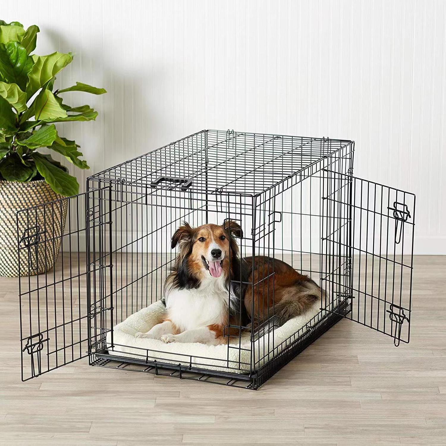 Foldable Collapsible Metal Large Metal Kennels Stackable Dog Cages For Large Dog Wholesale Dog Crate