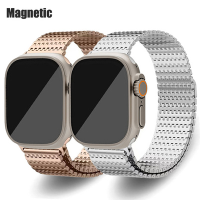 Tschick Luxury Milanese Pin Chain Magnetic Band For Apple Watch Ultra 49mm 8 7 45 41 Stainless Steel Strap For iWatch 6 5 4 3 SE