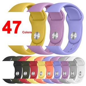 Tschick Silicone Sports Band for Apple Watch Series 5 4 Band 44mm 40mm Rubber Strap Bands for iWatch 3 2 1 38mm 42mm Accessories