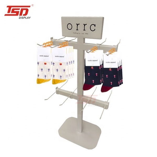 retail store double side floor socks display rack,socks display stands,hanging product rack display