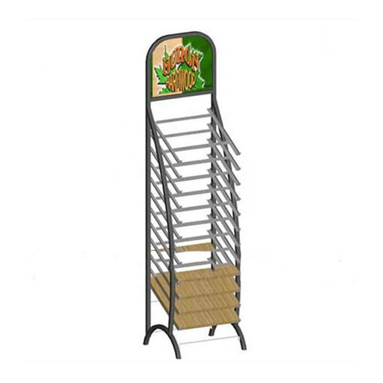 Custom retail store metal rug display rack carpet sample display stand for sale