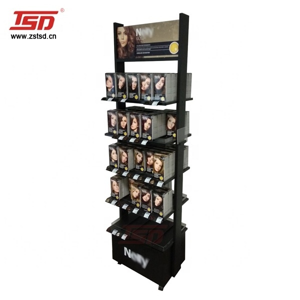 Store floor hair extension wig bundle display stand rack shop retail wig display shelf