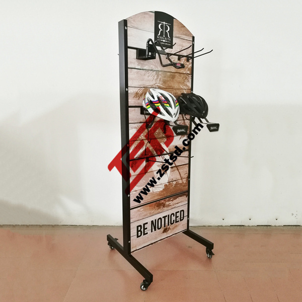 floor standing pos metal football motorcycle helmet display stand,sports shop display stand rack