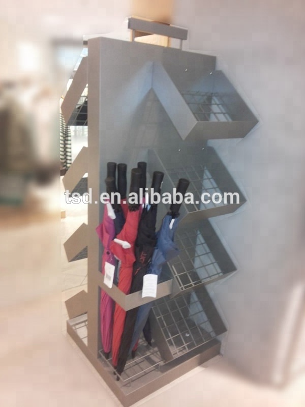 double side retail shop metal umbrella display rack,display stand for umbrella