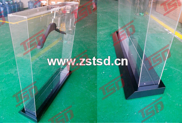 wall mount acrylic holder stand T-shirt display case/clear case acrylic t-shirt display/plexiglass t-shirt display