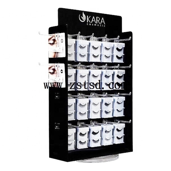 counter top rotating black acrylic eyelash lash extension display stand,lash display racks