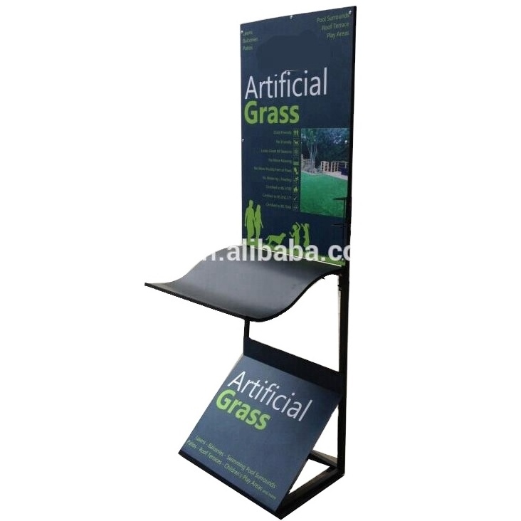 Custom retail store metal rug display rack carpet sample display stand for sale