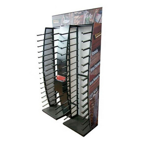 Custom floor standing pos metal ceramics tiles display racks stand tile showroom display marble granite display