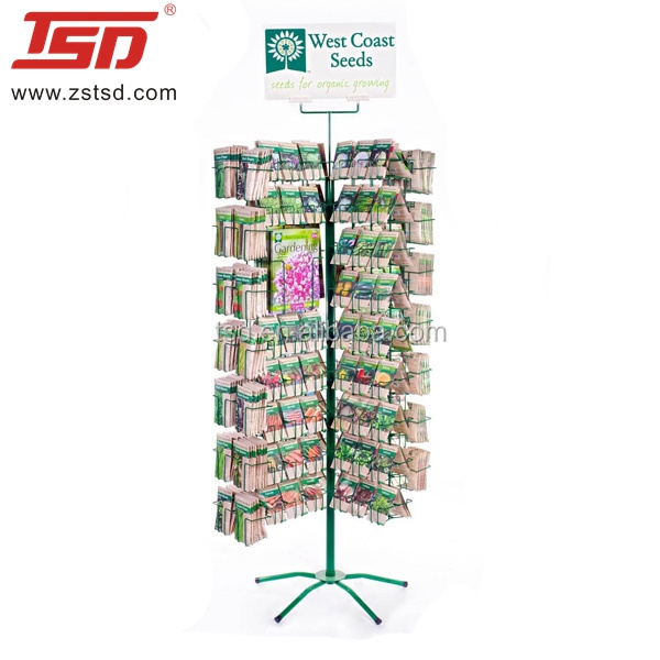 floor standing metal seed wire display rack stand shelf for seed garden store