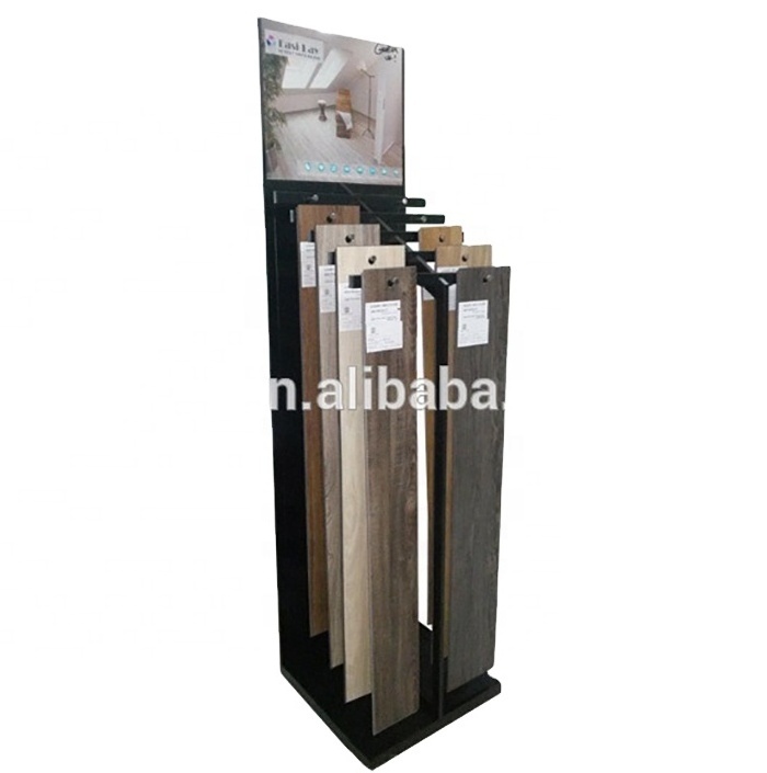 Custom floor standing pos metal ceramics tiles display racks stand tile showroom display marble granite display