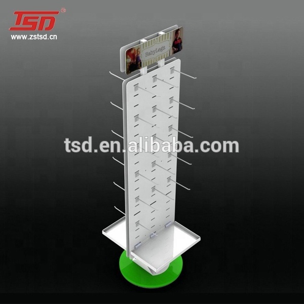 retail store cardboard shelves merchandising socks shipper display,display stand for stockings