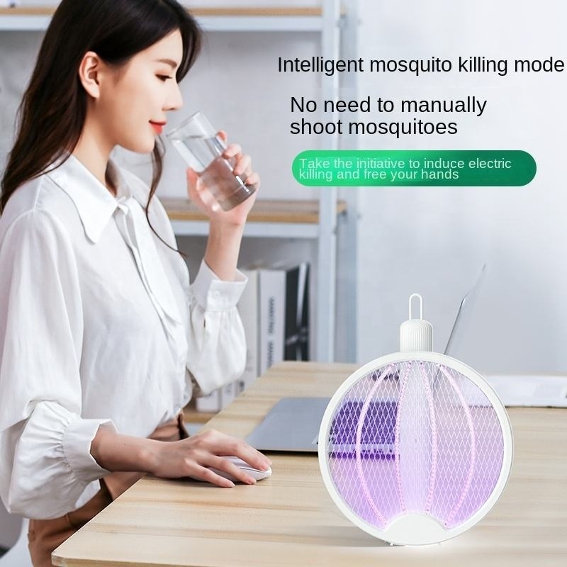 Rechargeable Folding Electric Mosquito Killer Bug Zapper Fly Swatter Best Mosquito Racket for Indoor