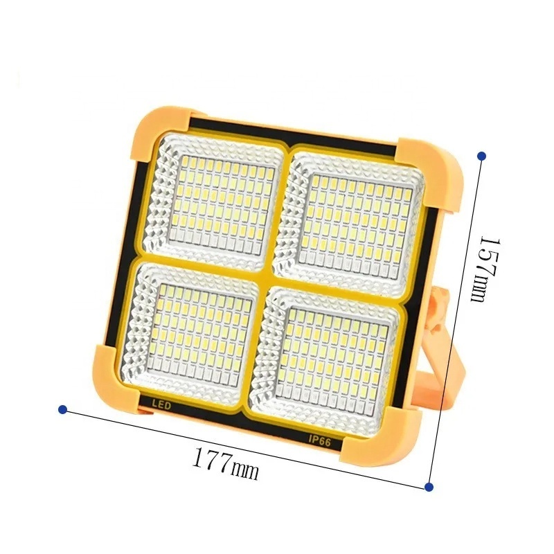 Removable Solar Panels Camping Lamp One Split Outdoor Emergency Work Light Rechargeable Solar Flood Light Waterproof Portable