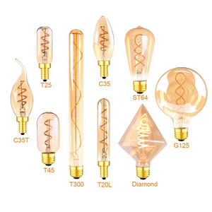 E14 led Dimmable Bulb C35 A60 Spiral Lights Filament Bulbs LED E27 220V 4W 2200K Vintage Lamps Decorative Lighting Edison Lamps