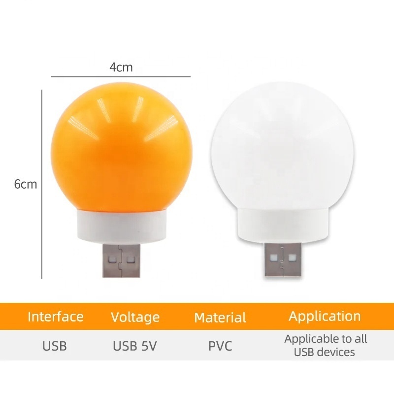 Led Creative Night Light Portable Mini Usb Small Round Bulb G45 Small Gift Colorful Atmosphere Light Wholesale