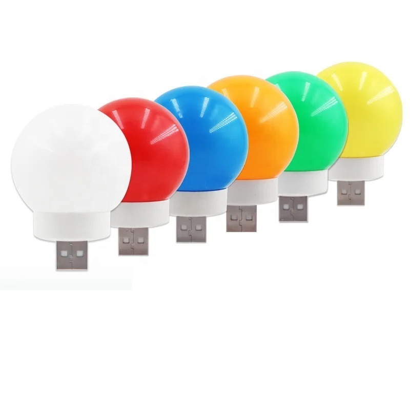 Led Creative Night Light Portable Mini Usb Small Round Bulb G45 Small Gift Colorful Atmosphere Light Wholesale