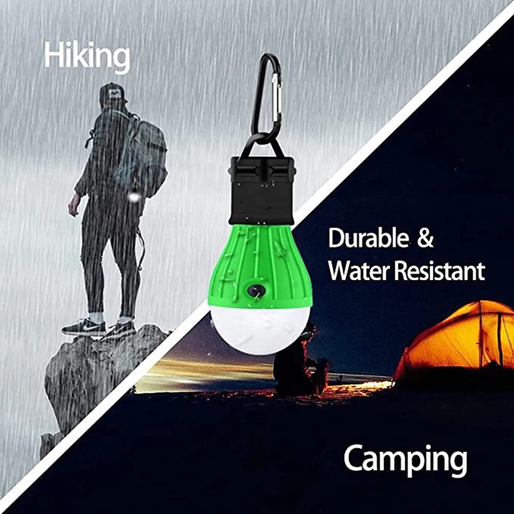 Hot Sale Portable 3 Led Outdoor Emergency Battery Powered Bulb Hanging Tent Lamp