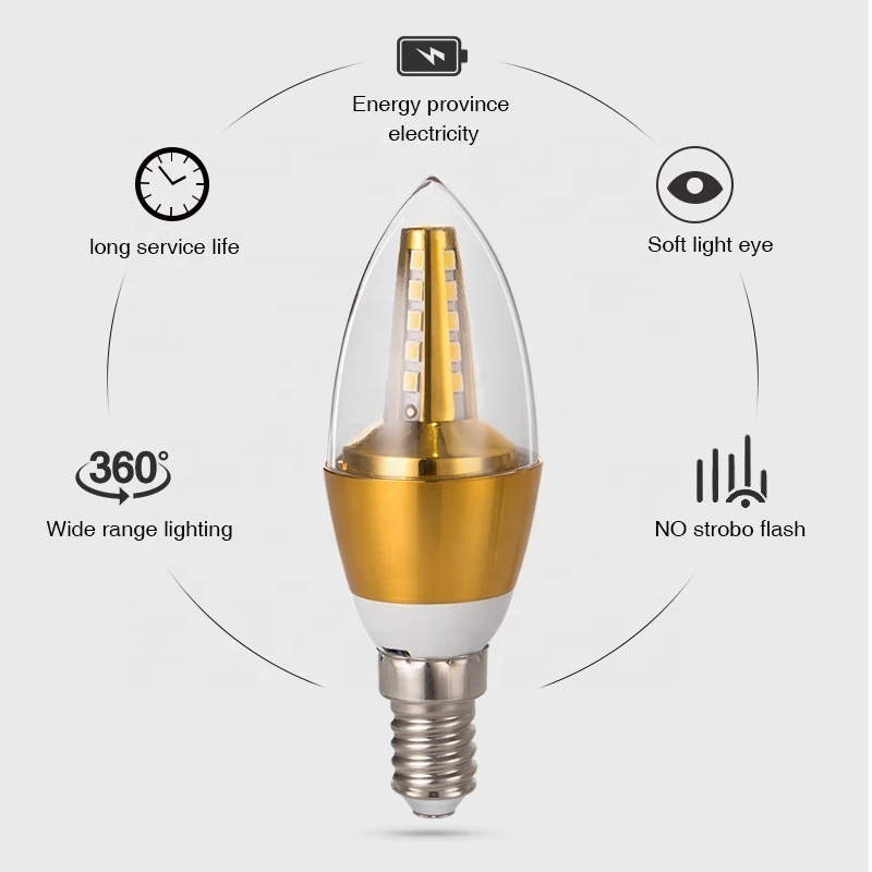 14 E27 Led Lamp Bulb Of Pendant Light Chandelier Light 5w Crystal Lamp Bulb Flaming Tail Lamp Led Chandelier Candle Bulb