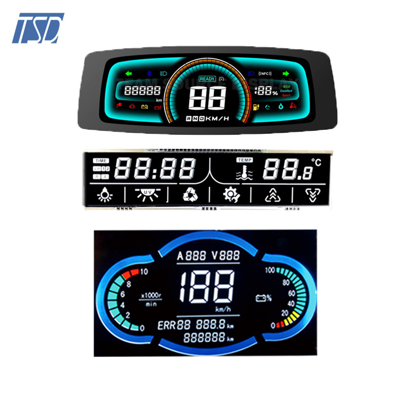 Custom VA TN HTN STN FSTN DFSTN Segment Graphic Monochrome LCD Display