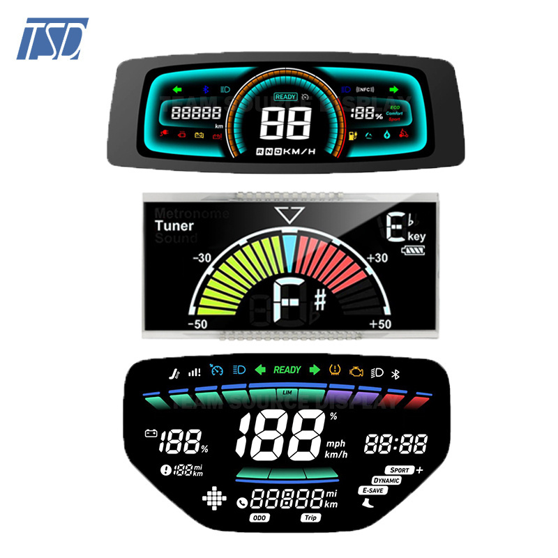 Custom VA TN HTN STN FSTN DFSTN Segment Graphic Monochrome LCD Display