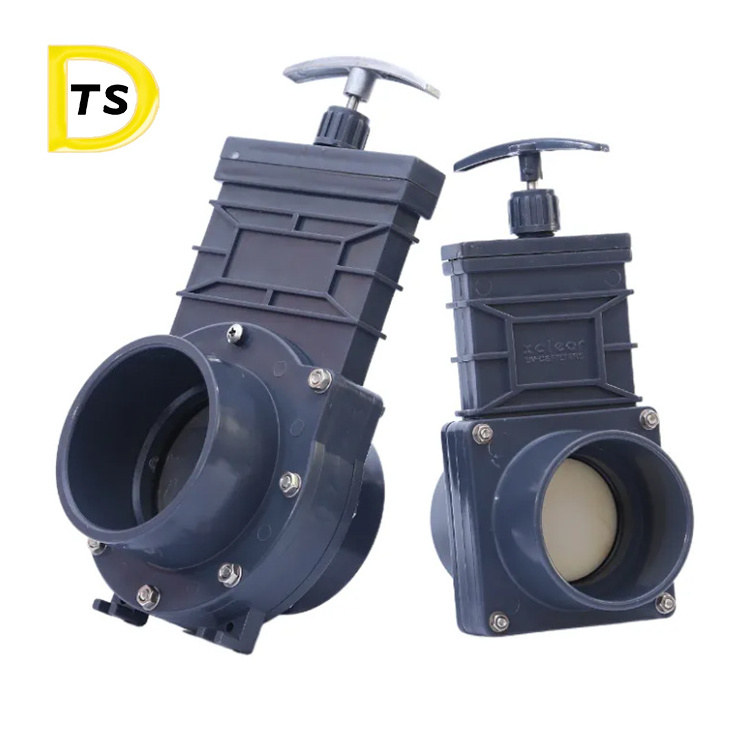 High quality Plastics Gate Valve 2'' 4'' PVC Water Gate Valve Rising Stem type Gate Valves