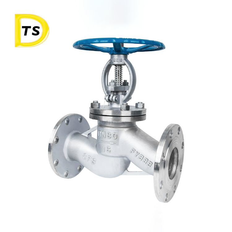 High Quality Stainless Steel 304 /316 globe valve globe valve flange type bellow seal globe valve