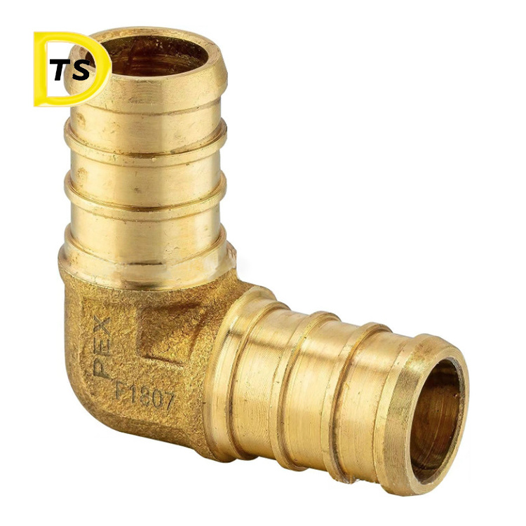 Pex Barb Pipe Fitting 1/2 inch 3/4 inch Lead-Free Copper Tee Pipe Fitting