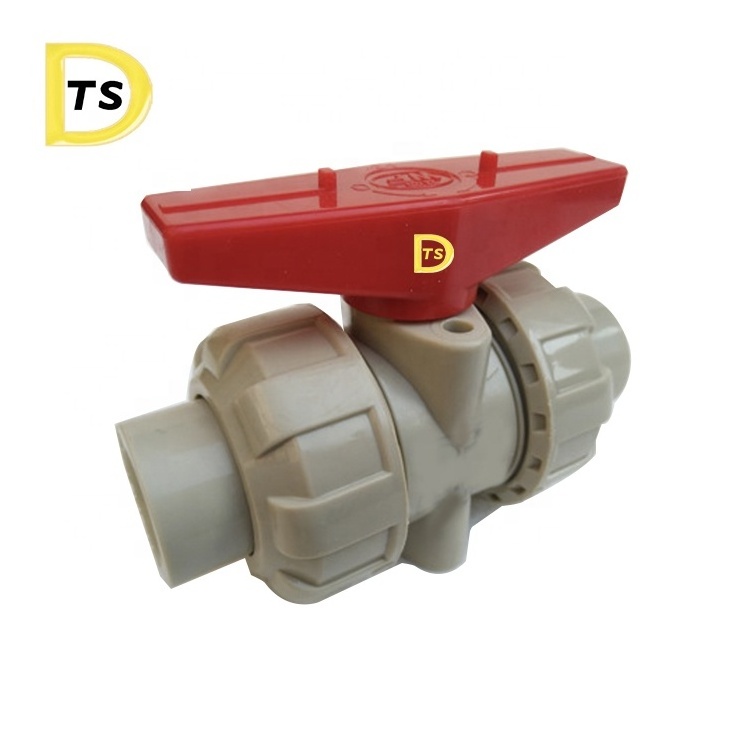 3 way water float stop manual ball valve pph PVDF PP 3way Union ball valve