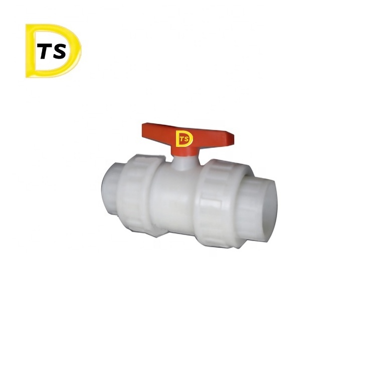 3 way water float stop manual ball valve pph PVDF PP 3way Union ball valve