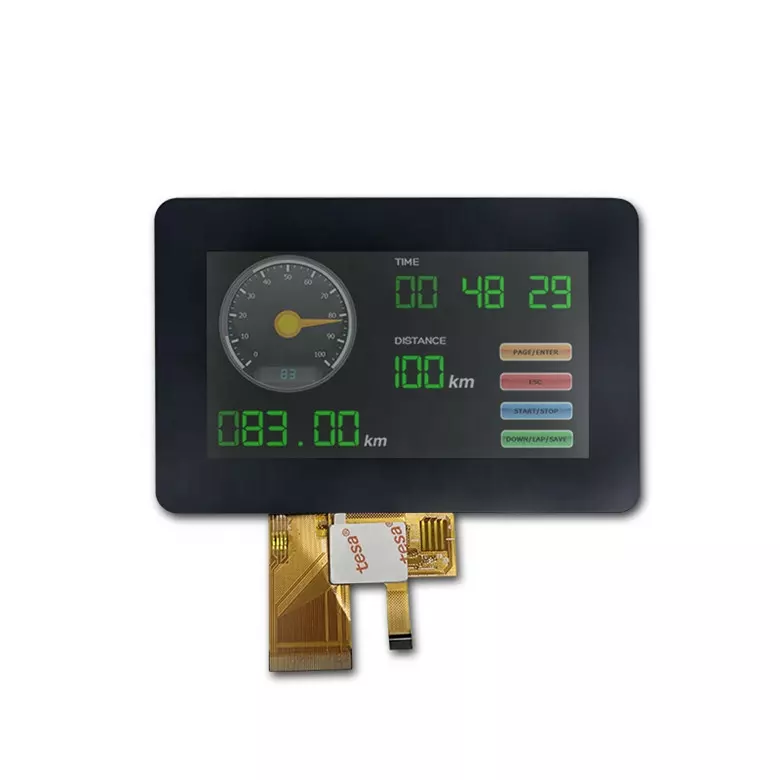 480x272 4.3 inch Touch screen motorcycle meters ips tft lcd 4.3'' 16 LEDs with 800 brightness display module