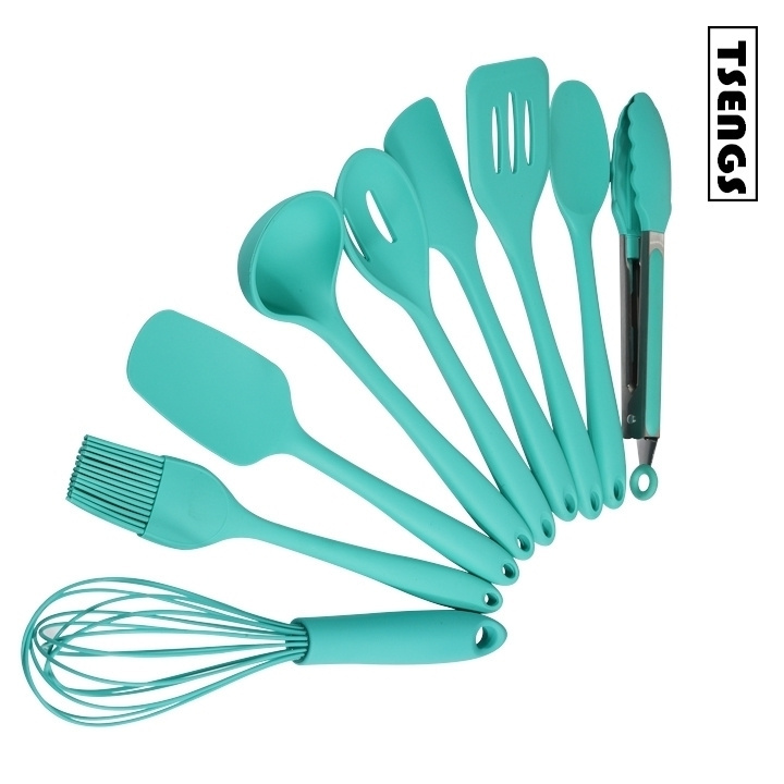 Home and Kitchen Accessories 9 Pieces Heat Resistant Food Silicone Kitchen Utensils Sets