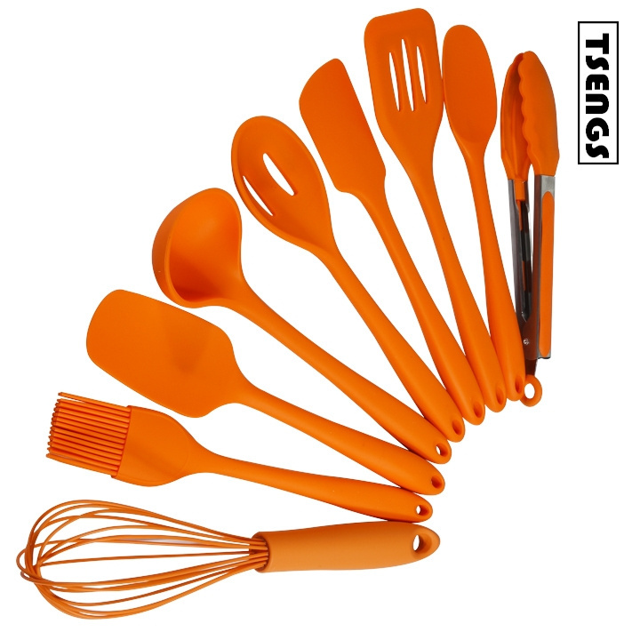 Home and Kitchen Accessories 9 Pieces Heat Resistant Food Silicone Kitchen Utensils Sets