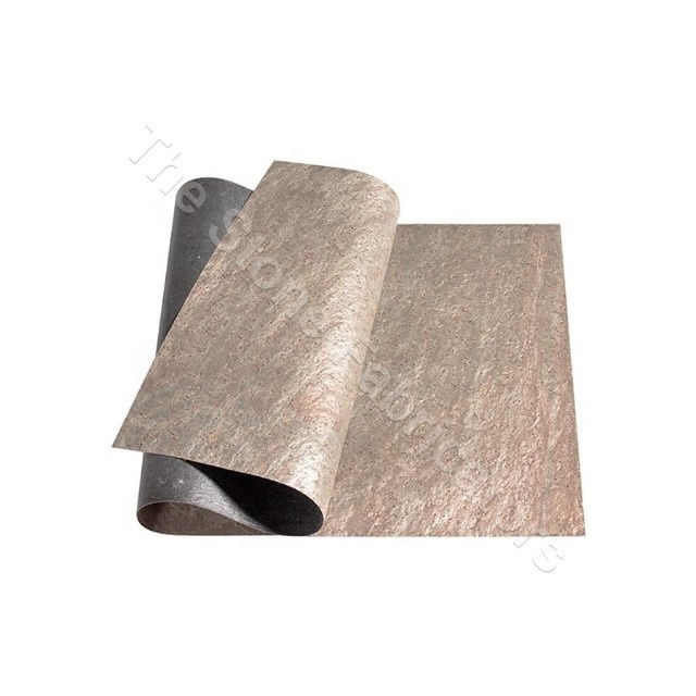 Veneer Stacked Exterior Wall Material Copper Slate Stone Thin Flexible Fabric Fleece Veneer Sheet For Home Decoration