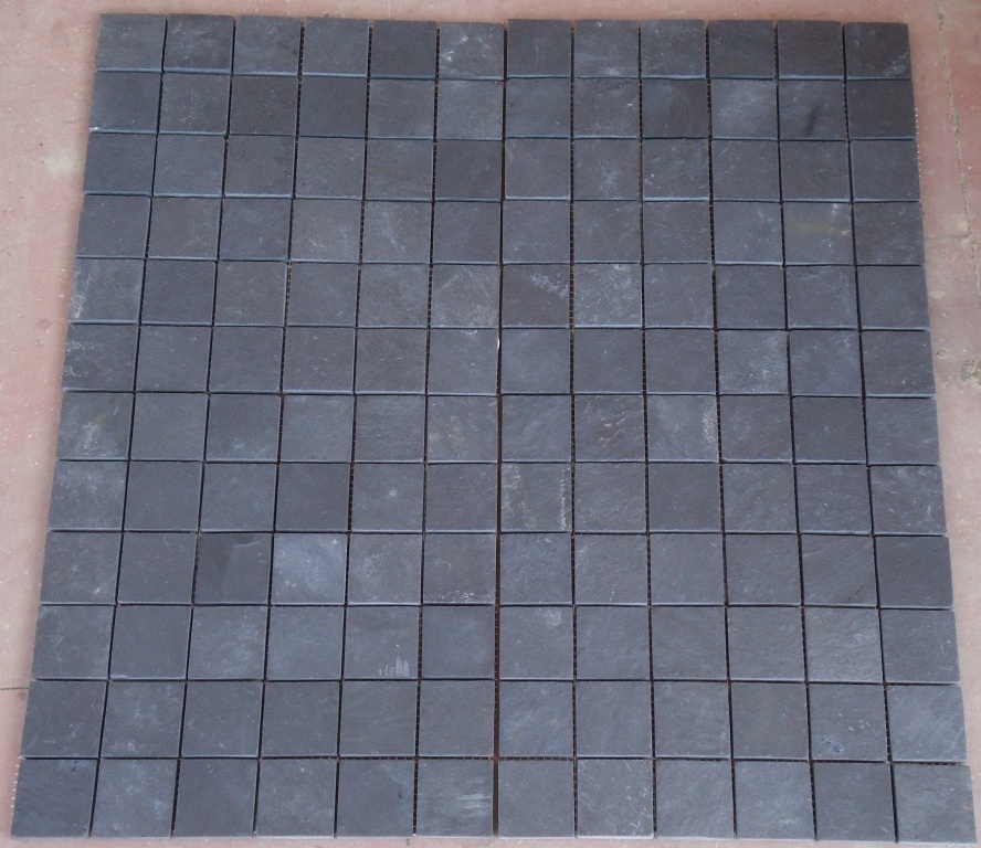 Factory Direct Supply High Quality Himachal Black Quartzite Slate Mosaic Tile For Flooring Interior Exterior Floor Decoration