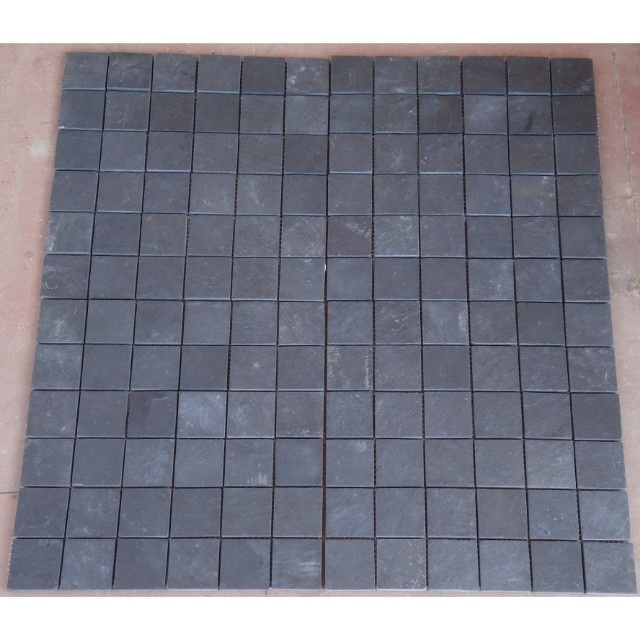 Factory Direct Supply High Quality Himachal Black Quartzite Slate Mosaic Tile For Flooring Interior Exterior Floor Decoration