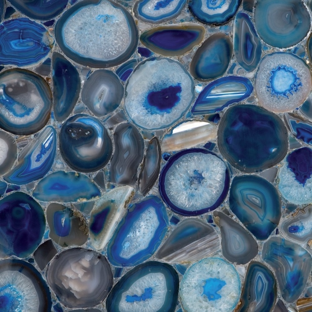 Agate Slab Stone High Quality Blue wall and Floor Decoration Natural Stone With Exterior Wall Decoration