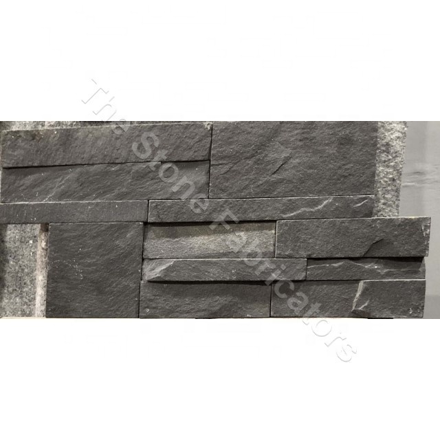 100% Natural Quality Made Attractive Himachal Black Natural Split Wall Panel Stack Stone Wall Panels Decorative