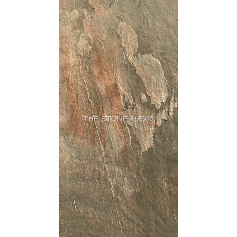 Decoration Eco Friendly Multi Pink Natural Stone Wall Panel Thin Flexible Fabric Fleece Veneer Sheet For Interior